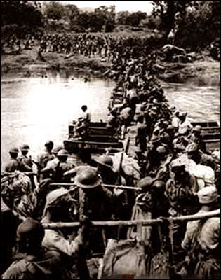 远征军渡河进入缅甸境内